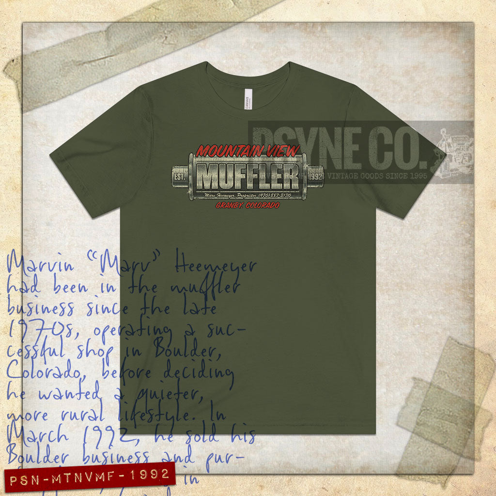 Mountain View Muffler 1992 Vintage Men's T-Shirt