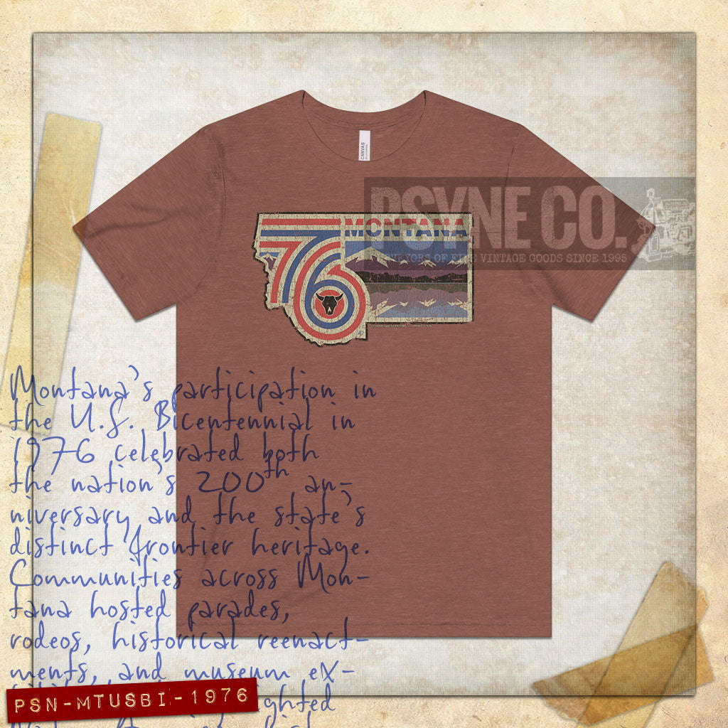 Montana US Bicentennial 1976 Vintage Men's T-Shirt