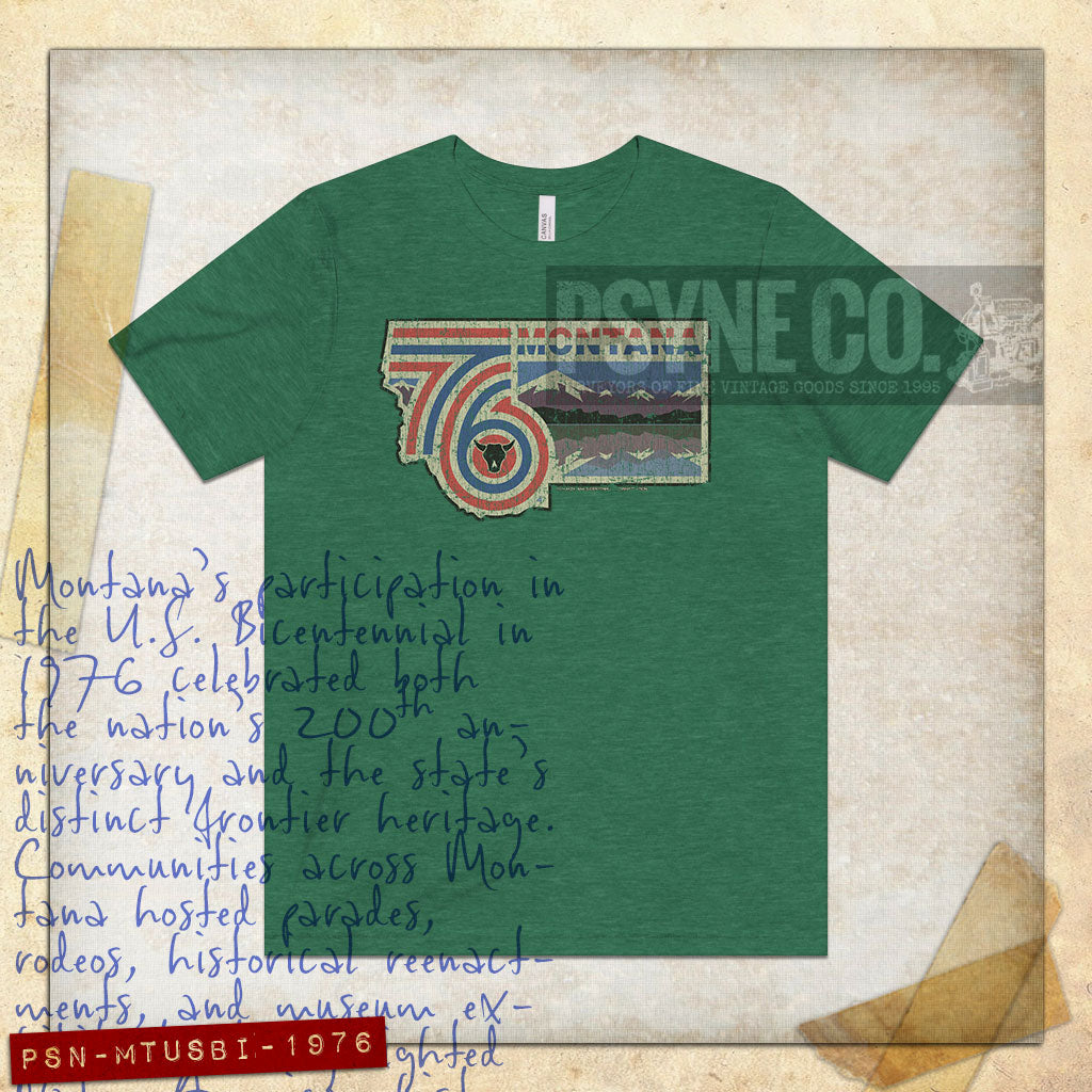 Montana US Bicentennial 1976 Vintage Men's T-Shirt