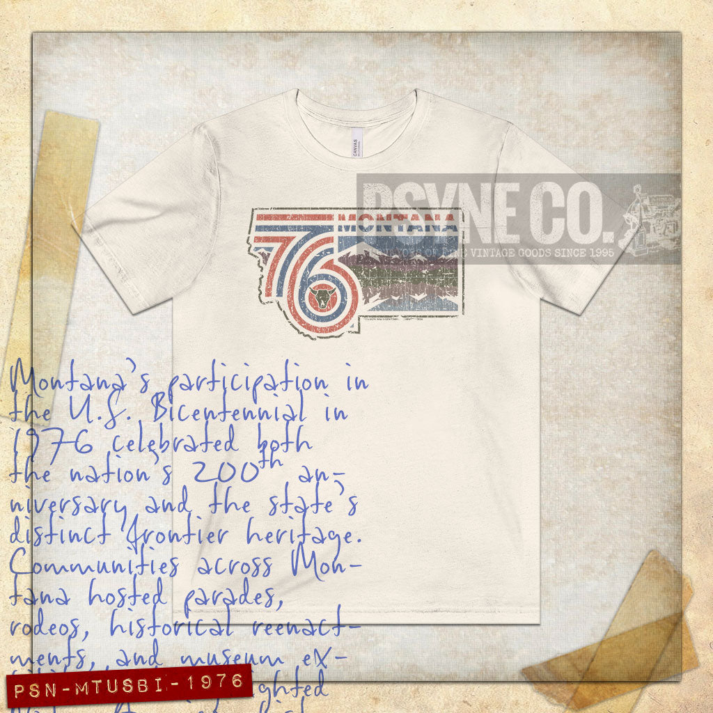 Montana US Bicentennial 1976 Vintage Men's T-Shirt