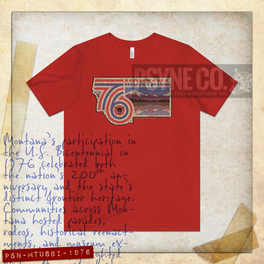 Montana US Bicentennial 1976 Vintage Men's T-Shirt