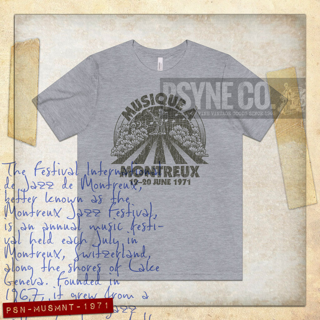 Musique à Montreux 1971 Vintage Men's T-Shirt
