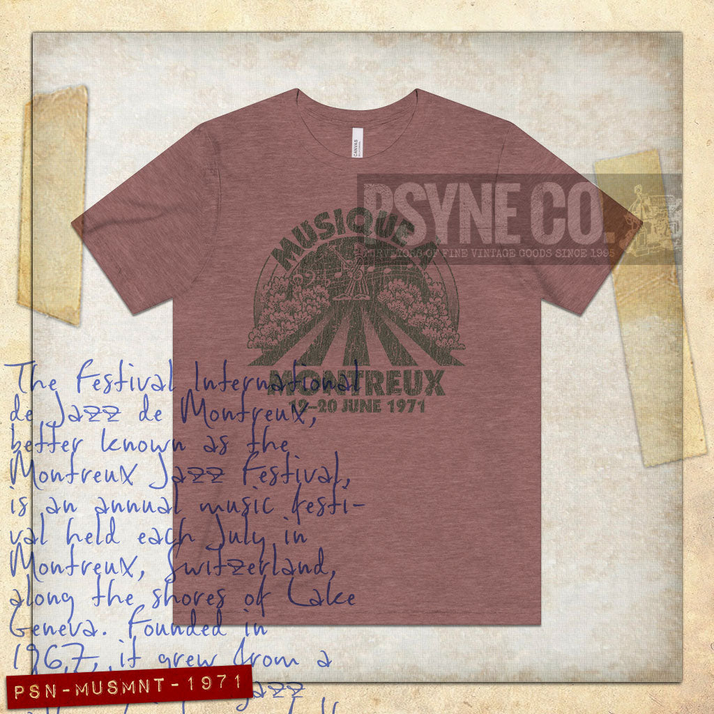 Musique à Montreux 1971 Vintage Men's T-Shirt