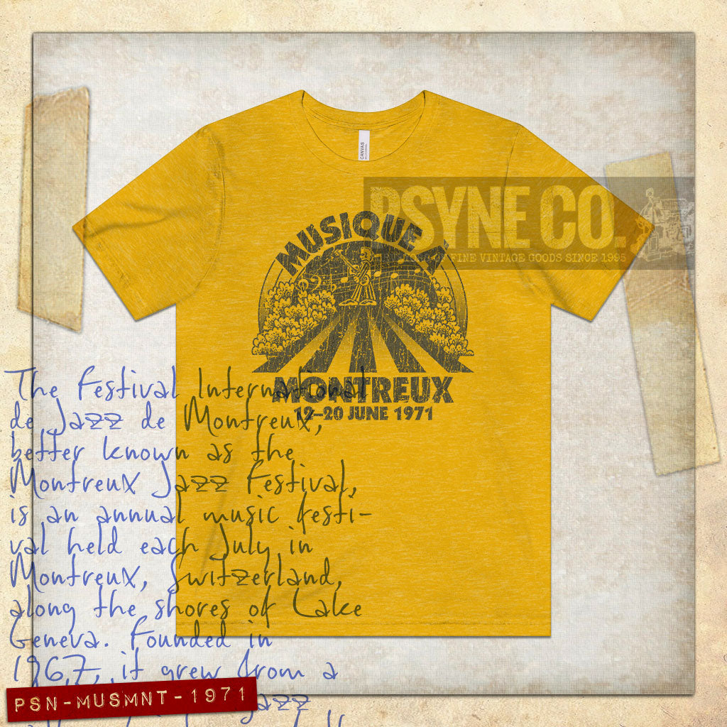Musique à Montreux 1971 Vintage Men's T-Shirt