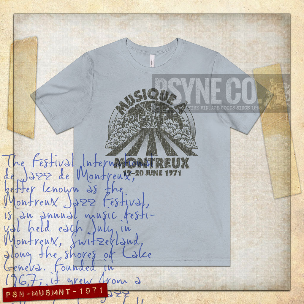 Musique à Montreux 1971 Vintage Men's T-Shirt