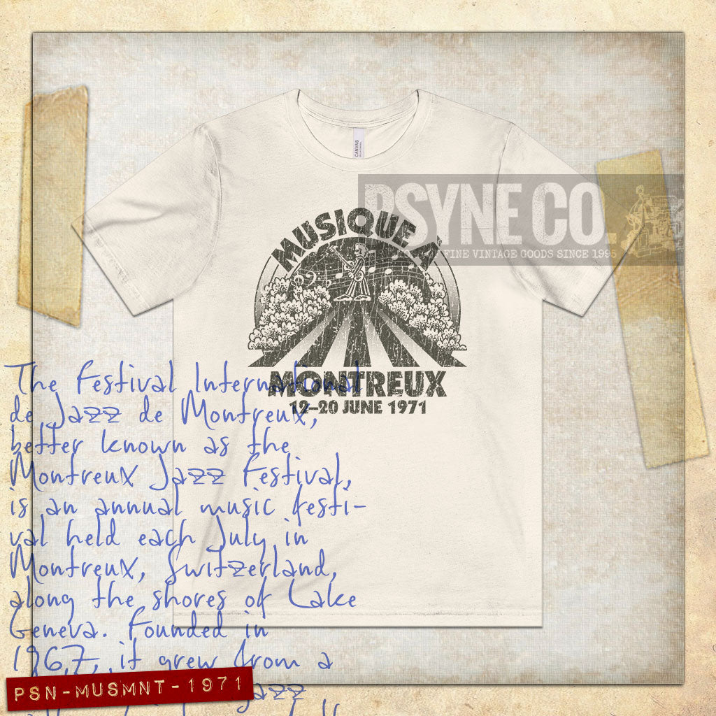 Musique à Montreux 1971 Vintage Men's T-Shirt