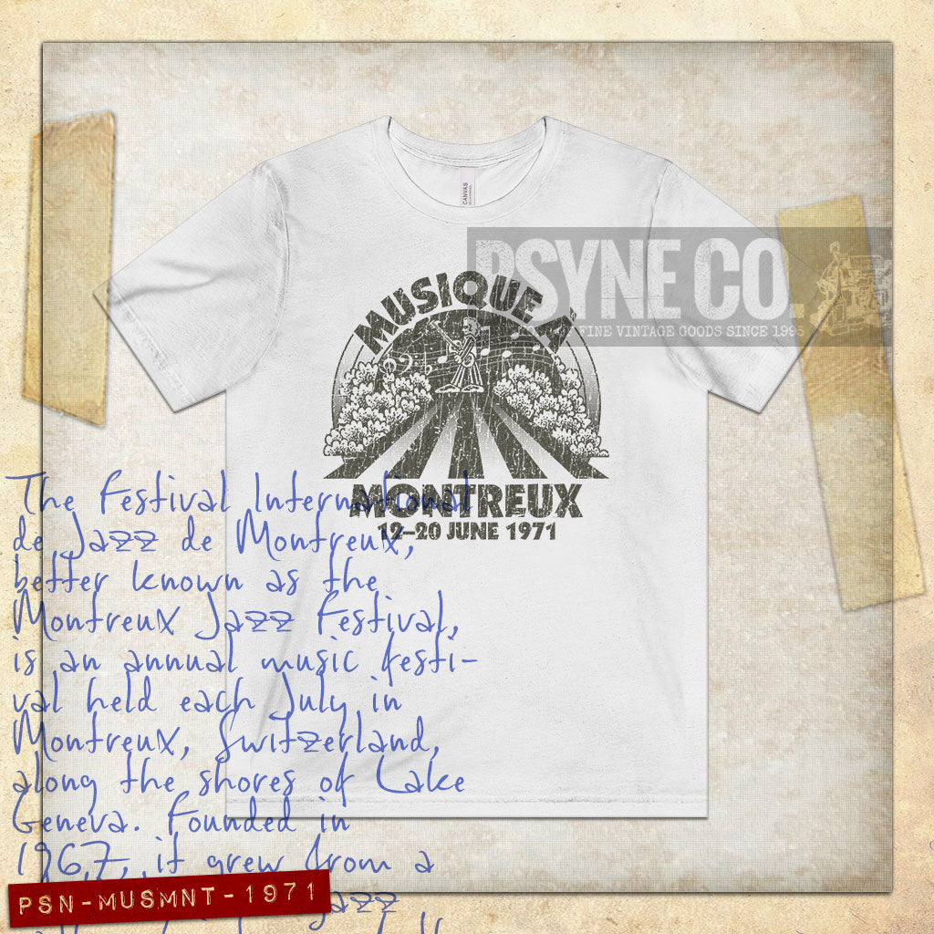 Musique à Montreux 1971 Vintage Men's T-Shirt