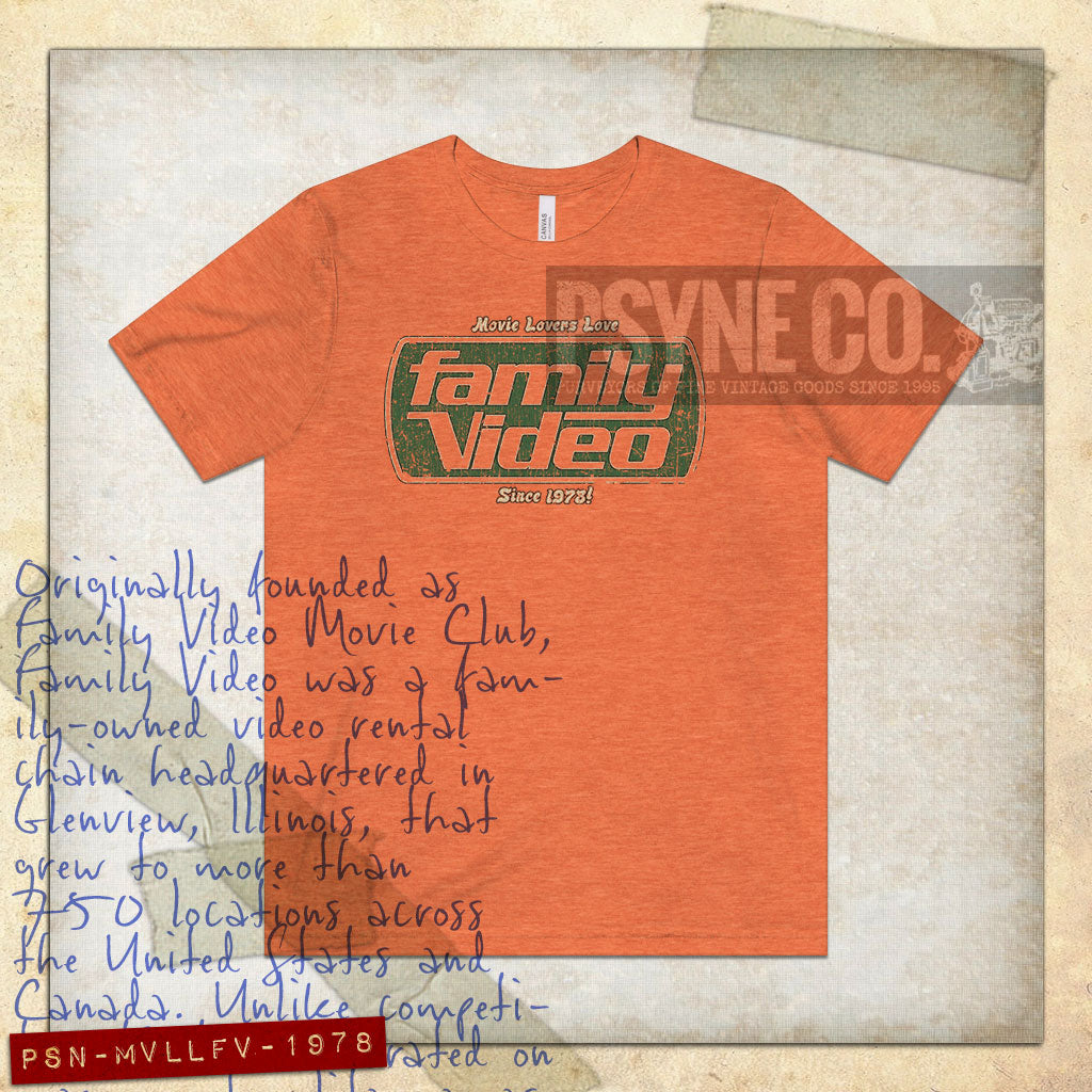 Movie Lovers Love Family Video 1978 Vintage Men’s T-Shirt