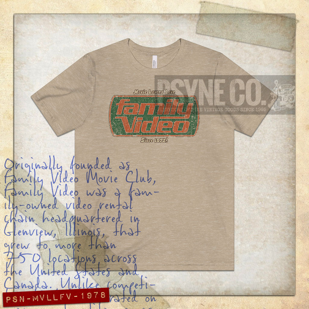Movie Lovers Love Family Video 1978 Vintage Men’s T-Shirt