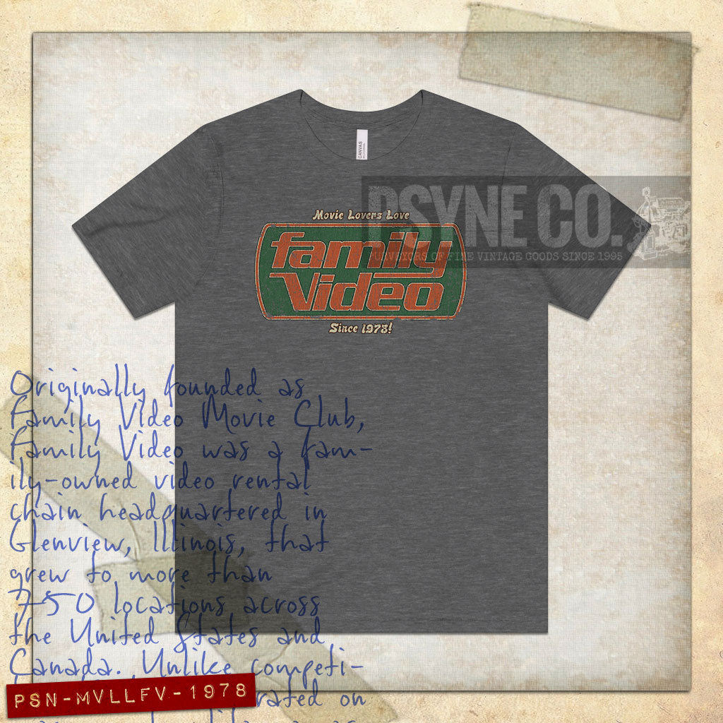 Movie Lovers Love Family Video 1978 Vintage Men’s T-Shirt