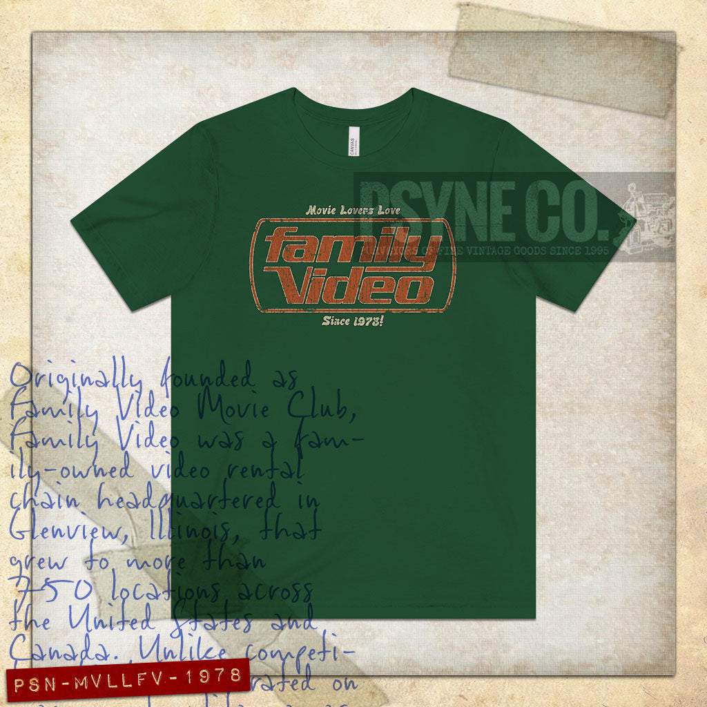 Movie Lovers Love Family Video 1978 Vintage Men’s T-Shirt