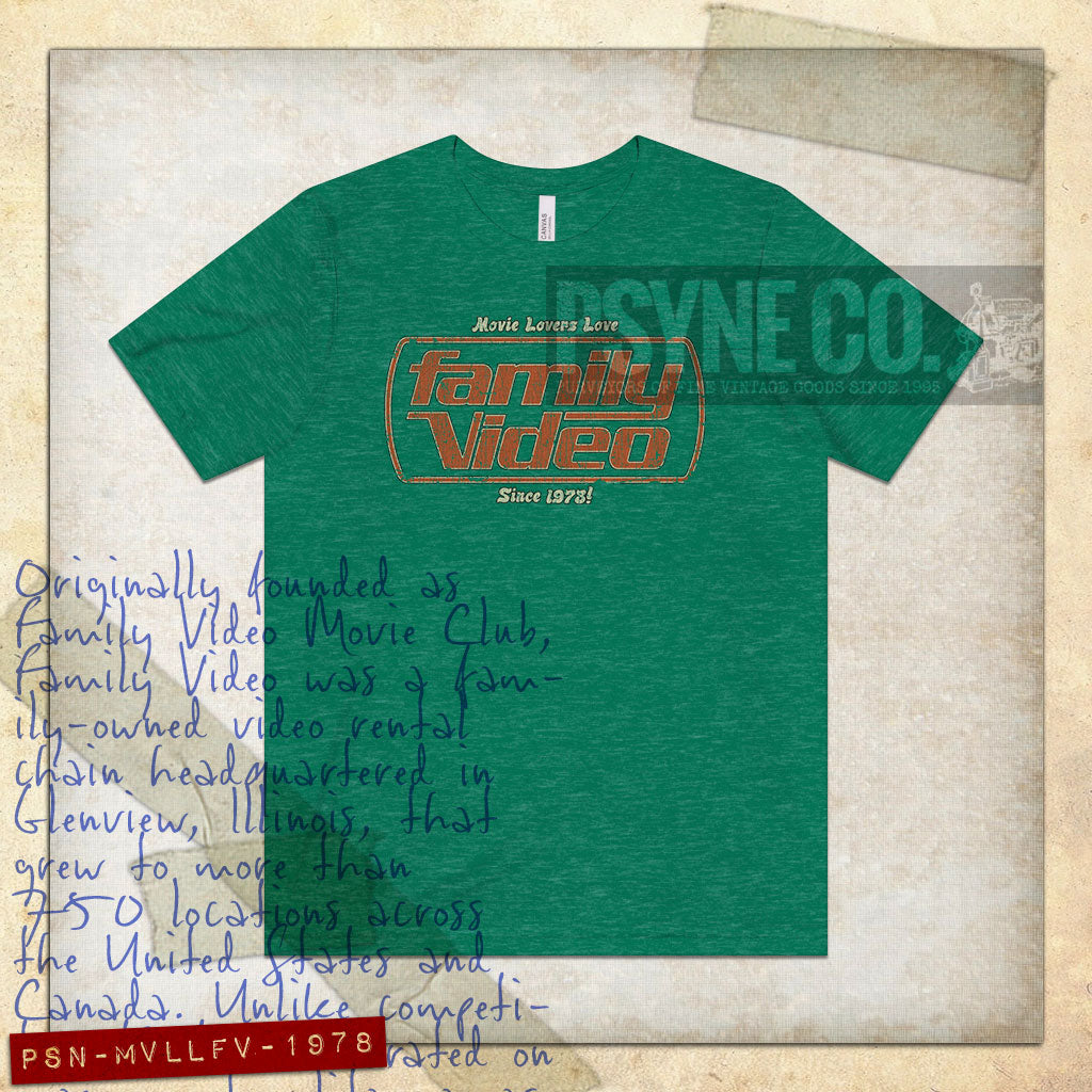 Movie Lovers Love Family Video 1978 Vintage Men’s T-Shirt