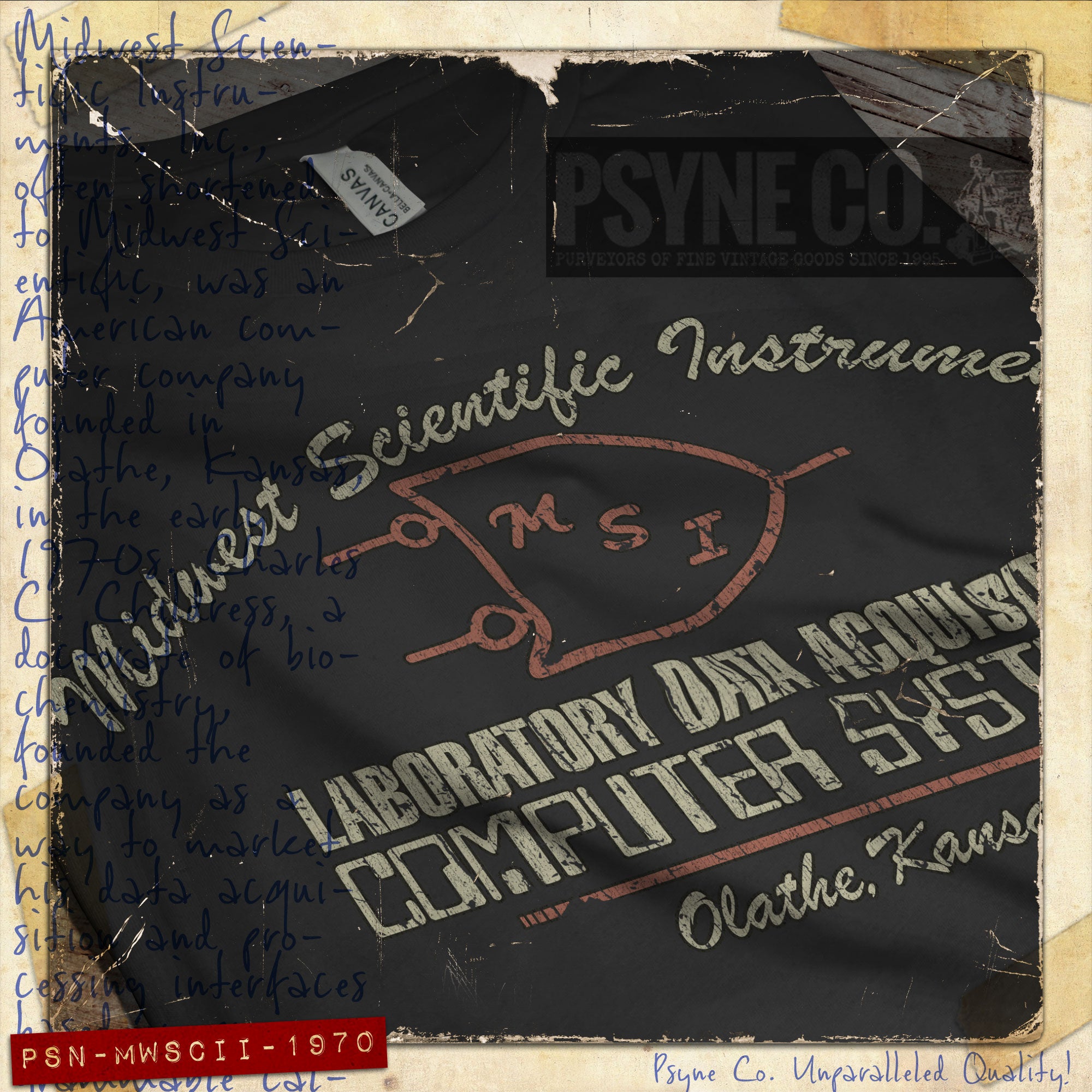 Midwest Scientific Instruments 1970 Vintage Men's T-Shirt