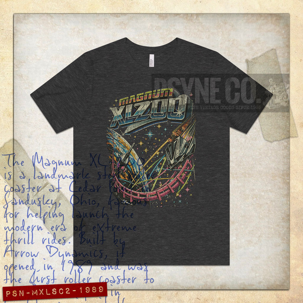 Magnum XL-200 Space Coaster 1989 Vintage Men's T-Shirt