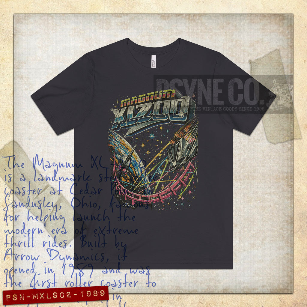 Magnum XL-200 Space Coaster 1989 Vintage Men's T-Shirt