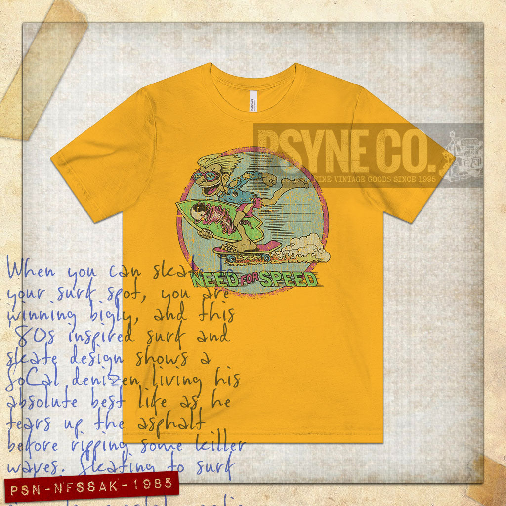 Need For Speed Surf and Skate 1985 Vintage Men's T-Shirt