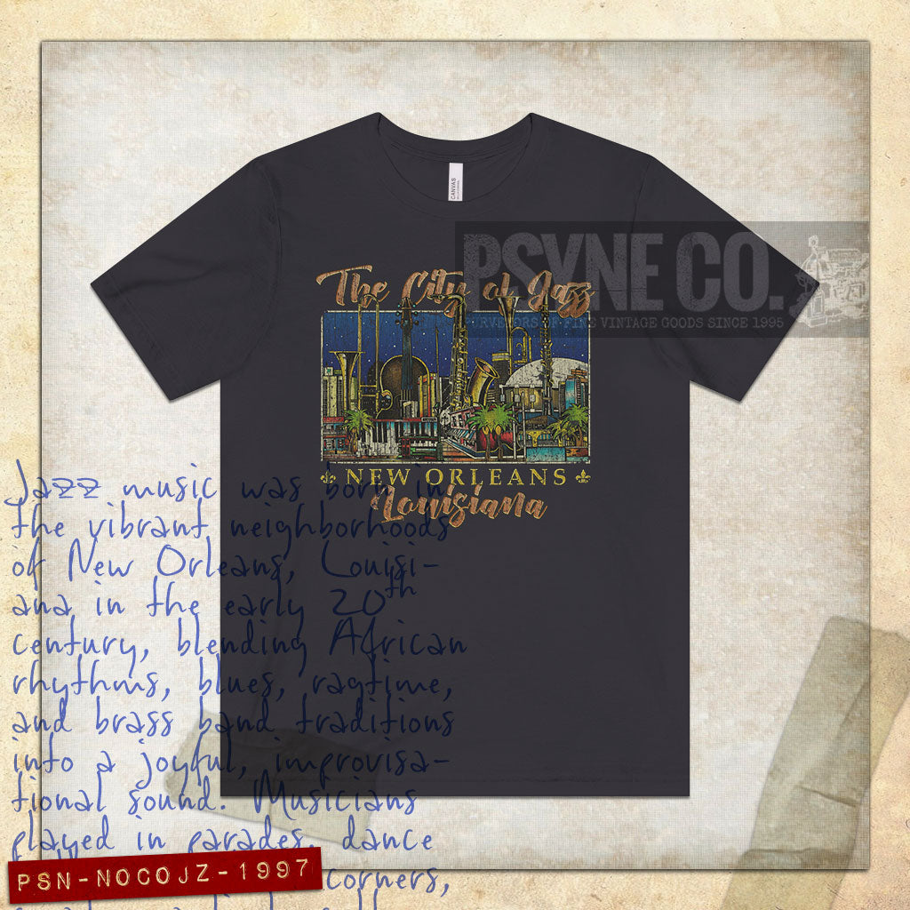New Orleans City of Jazz 1997 Vintage Men's T-Shirt