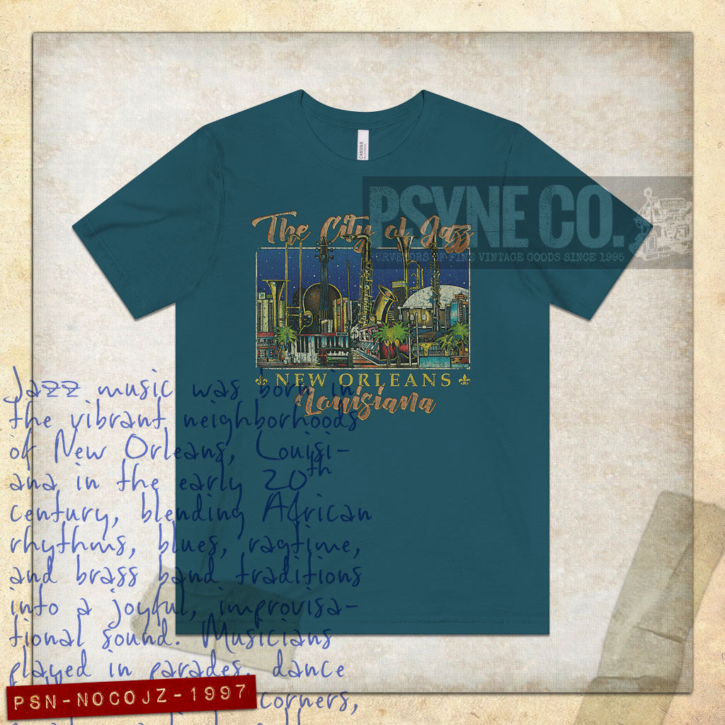 New Orleans City of Jazz 1997 Vintage Men's T-Shirt