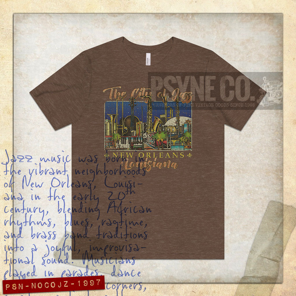 New Orleans City of Jazz 1997 Vintage Men's T-Shirt