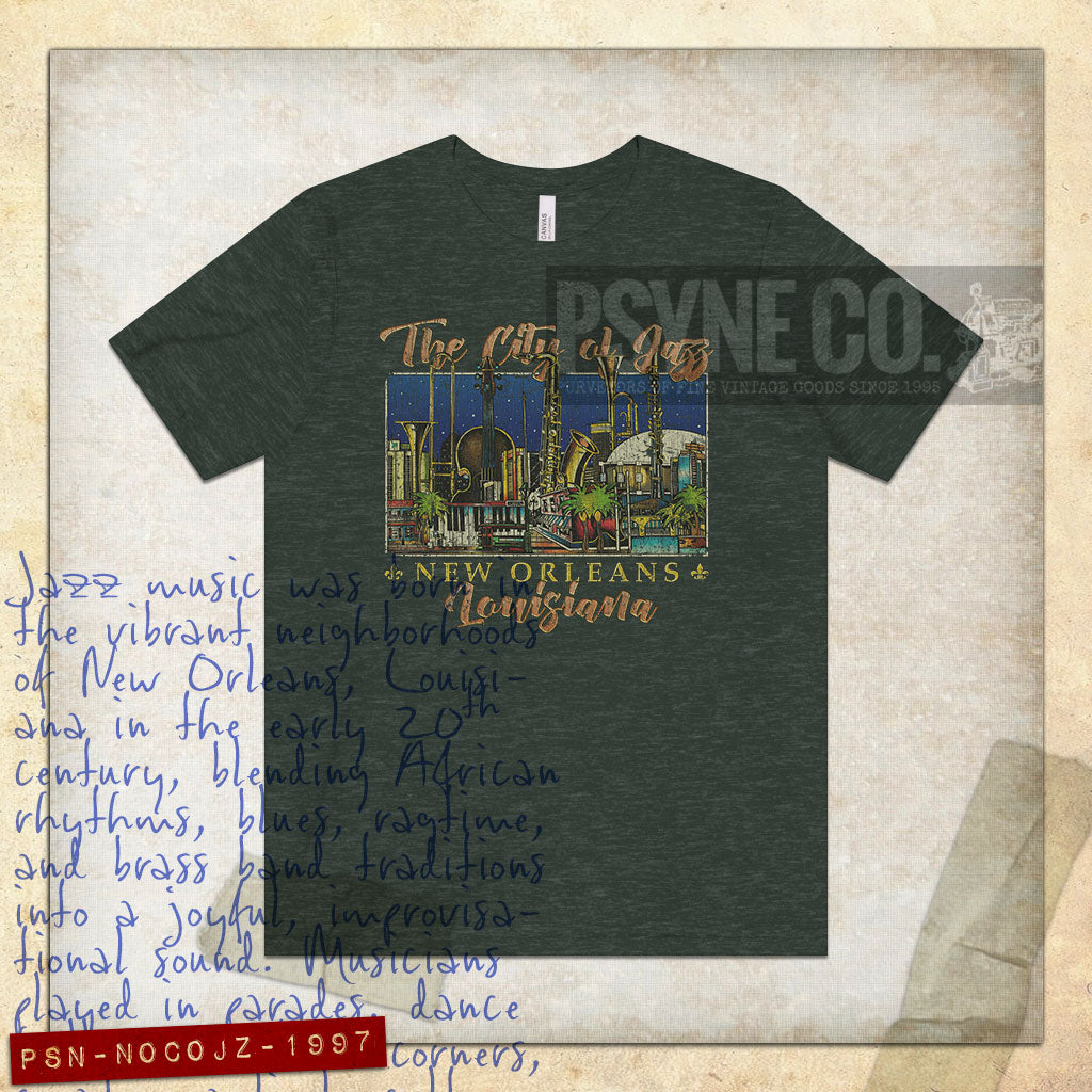 New Orleans City of Jazz 1997 Vintage Men's T-Shirt