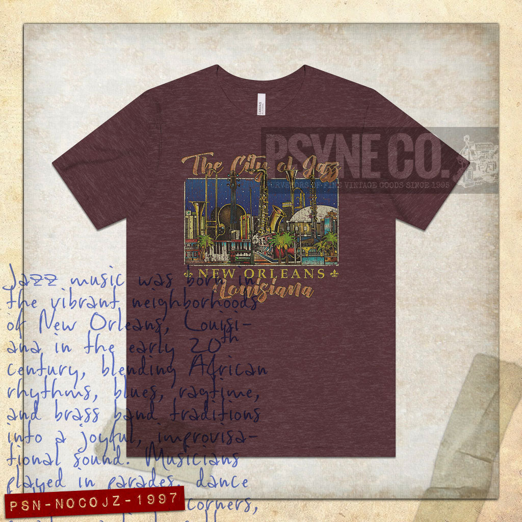 New Orleans City of Jazz 1997 Vintage Men's T-Shirt