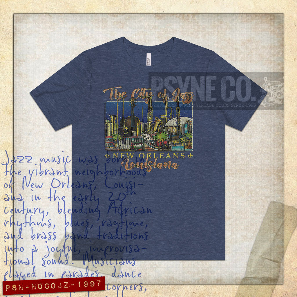 New Orleans City of Jazz 1997 Vintage Men's T-Shirt