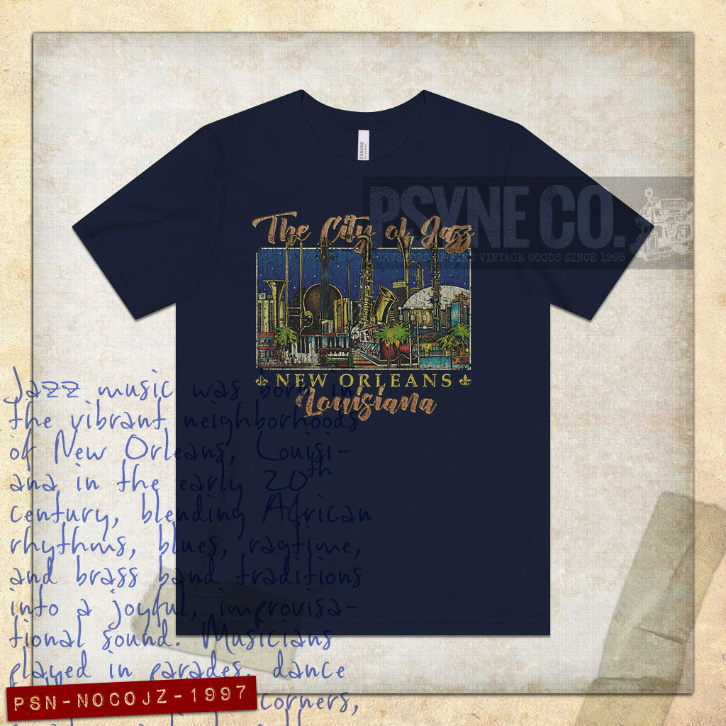 New Orleans City of Jazz 1997 Vintage Men's T-Shirt