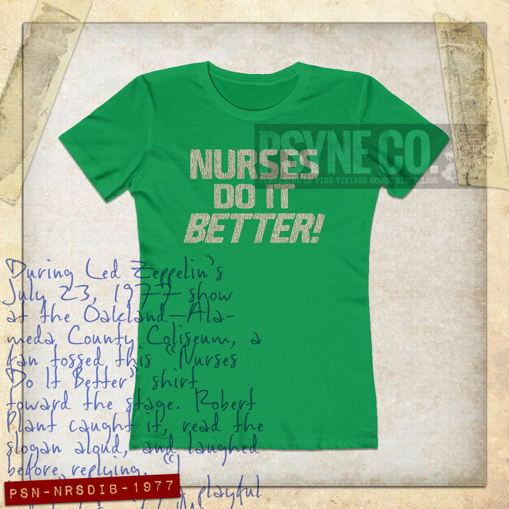 Nurses Do It Better! 1977 Vintage Women's T-Shirt