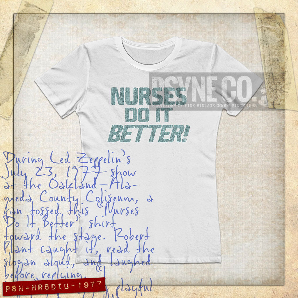 Nurses Do It Better! 1977 Vintage Women's T-Shirt