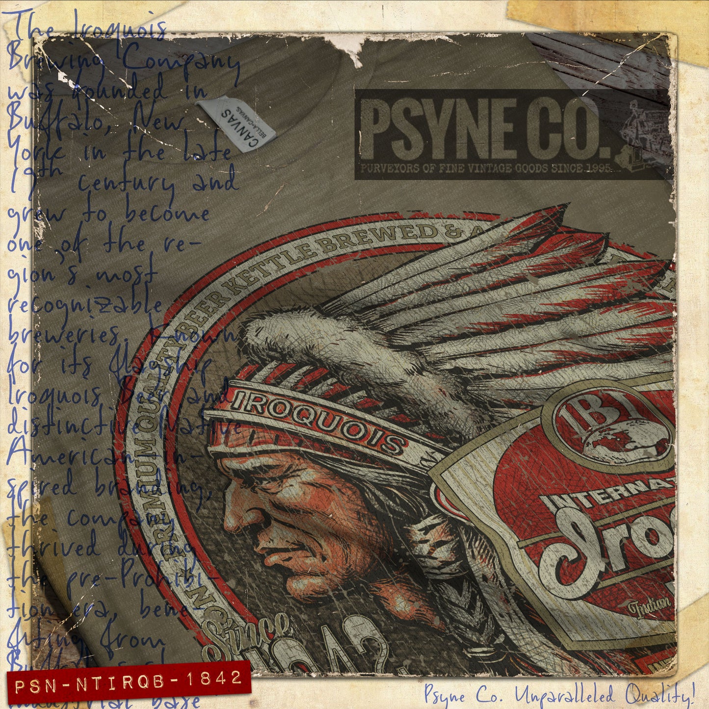 International Iroquois Beer 1842 Vintage Men's T-Shirt