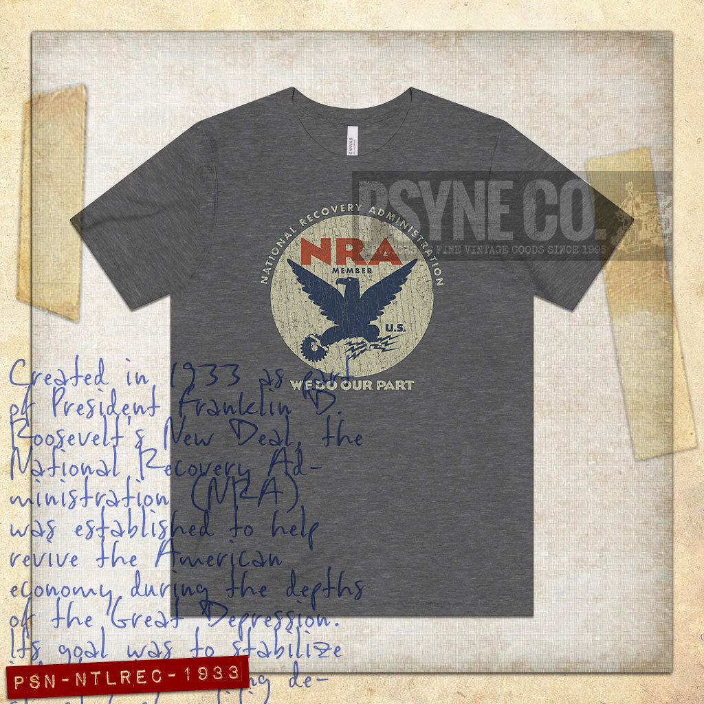 National Recovery Administration 1933 Vintage Men's T-Shirt