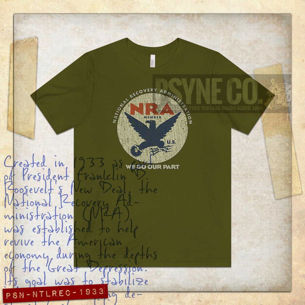 National Recovery Administration 1933 Vintage Men's T-Shirt