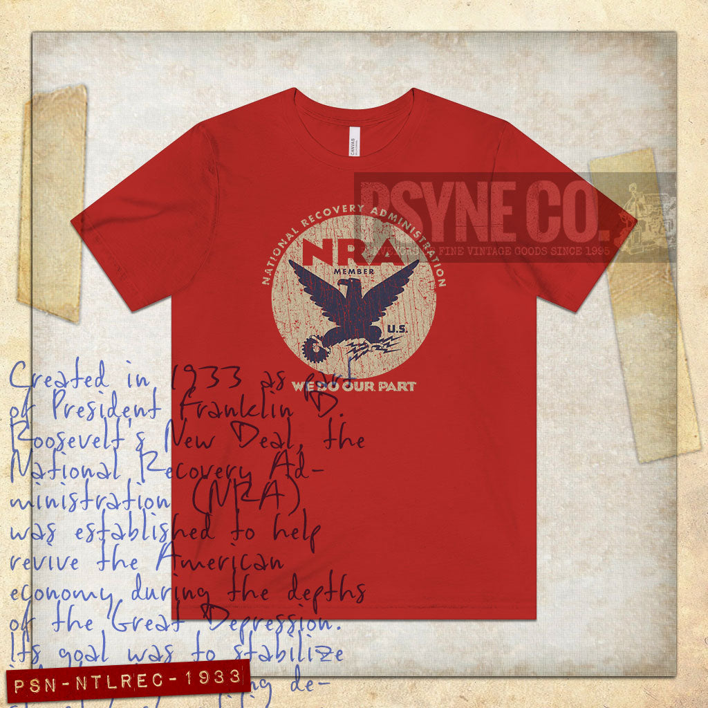 National Recovery Administration 1933 Vintage Men's T-Shirt