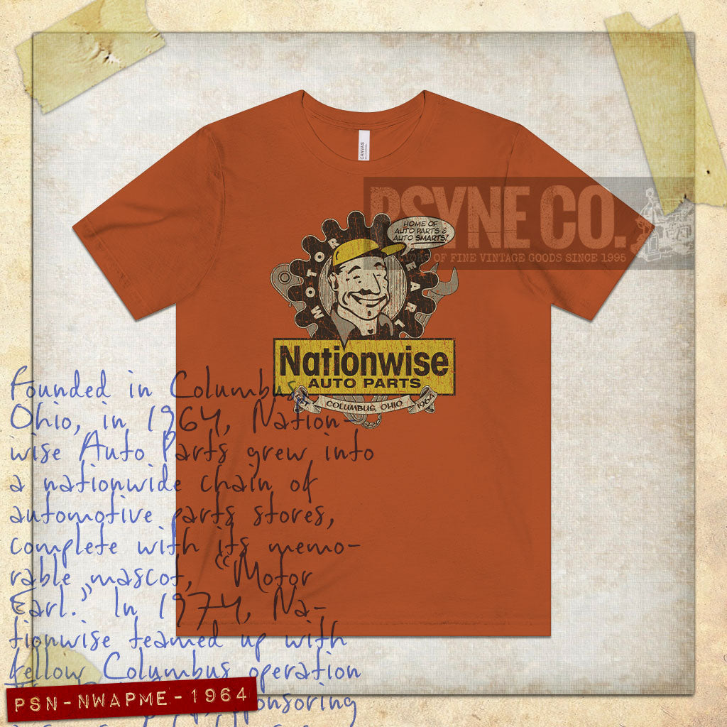 Nationwise Auto Parts Motor Earl 1964 Vintage Men's T-Shirt