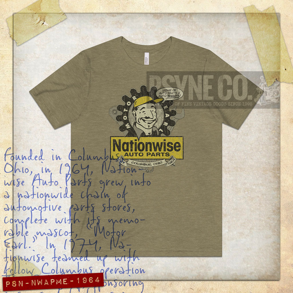 Nationwise Auto Parts Motor Earl 1964 Vintage Men's T-Shirt