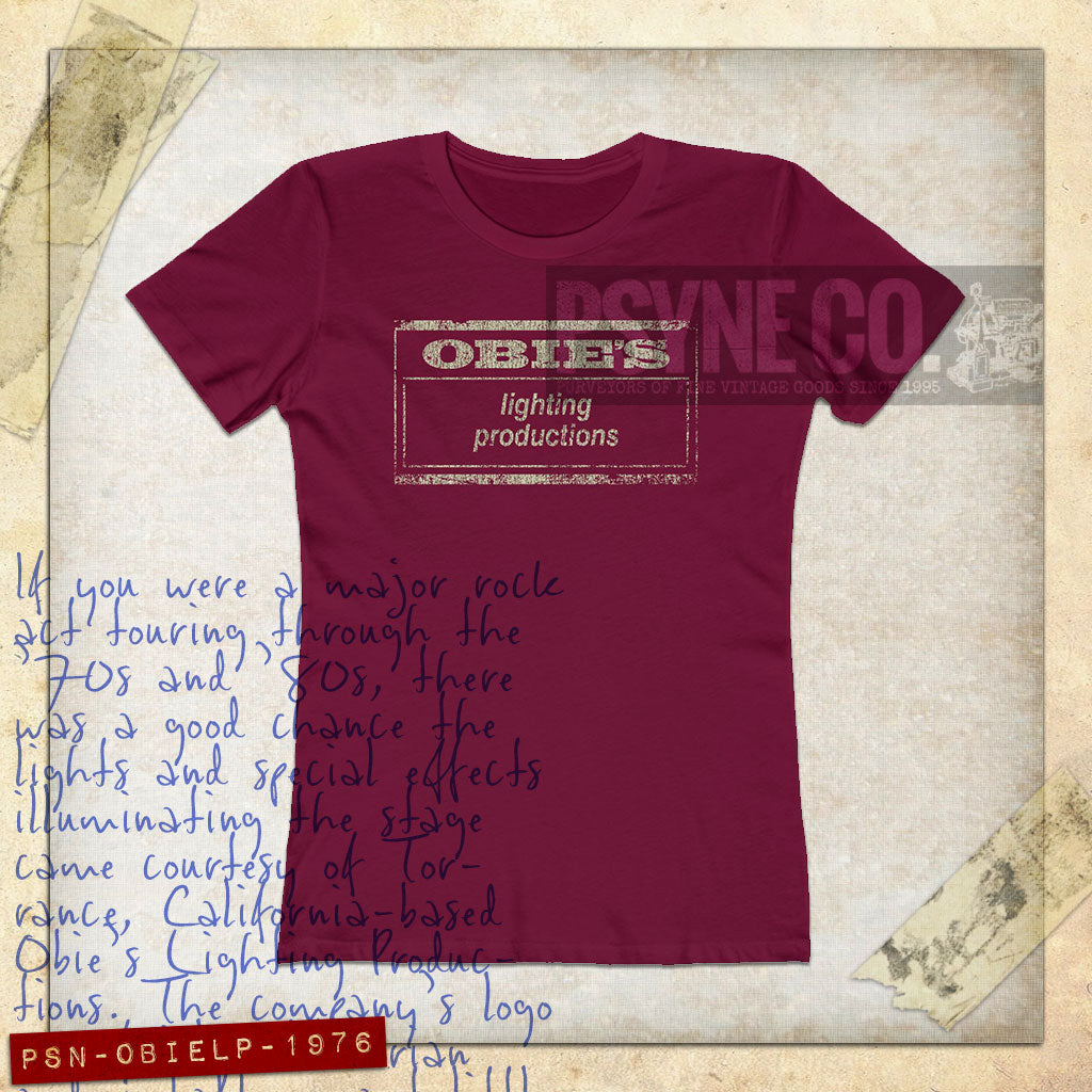 Obie's Lighting Productions 1976 Vintage Women's T-Shirt