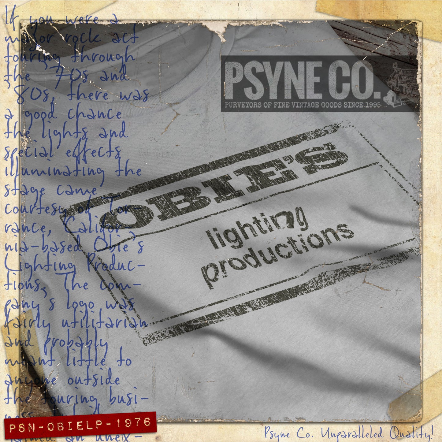 Obie's Lighting Productions 1976 Vintage Women's T-Shirt