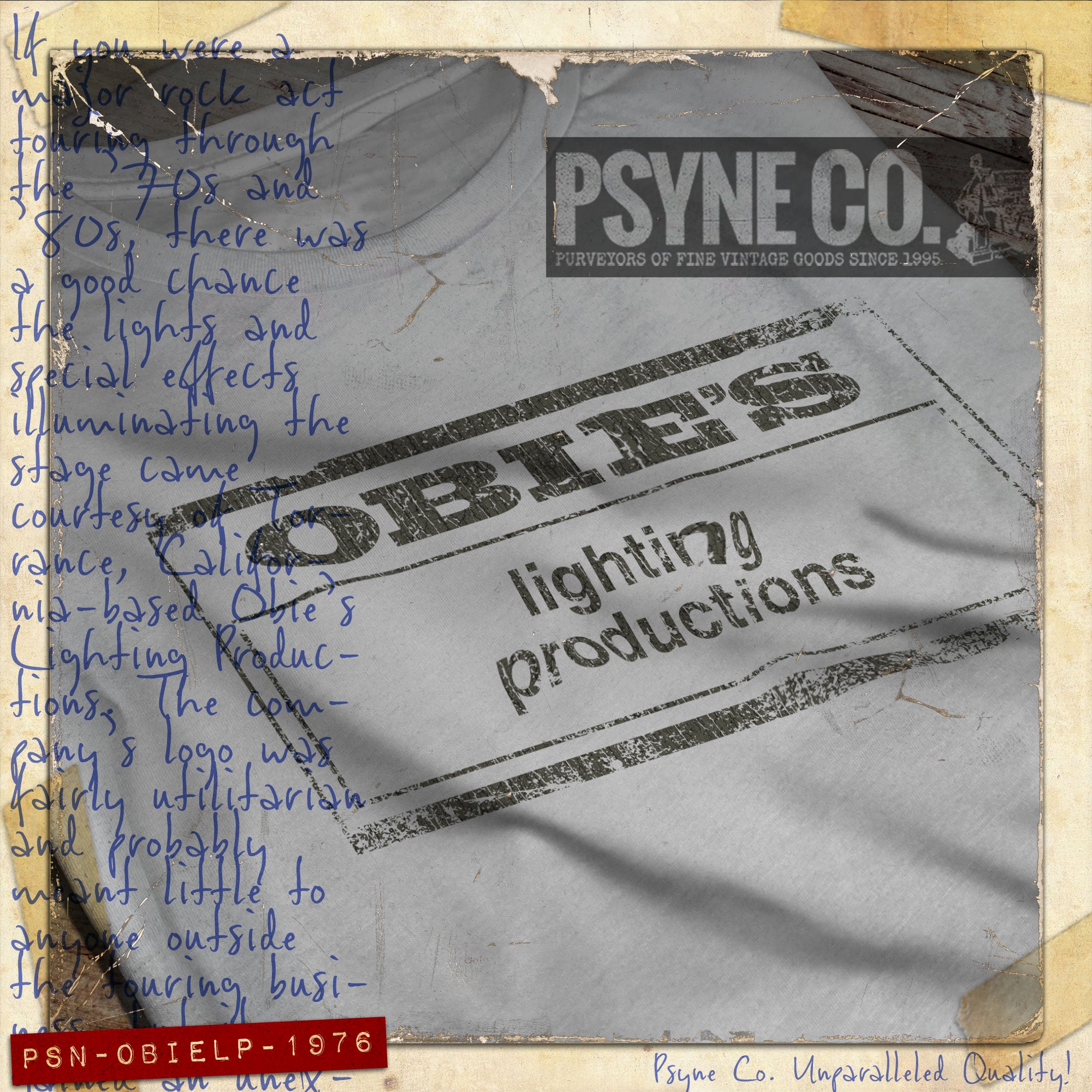 Obie's Lighting Productions 1976 Vintage Women's T-Shirt