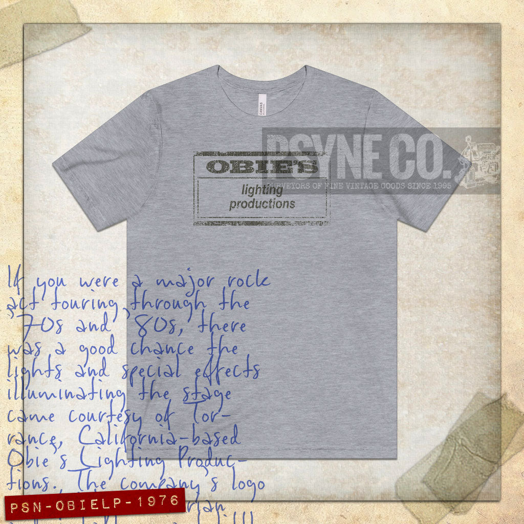 Obie's Lighting Productions 1976 Vintage Men's T-Shirt