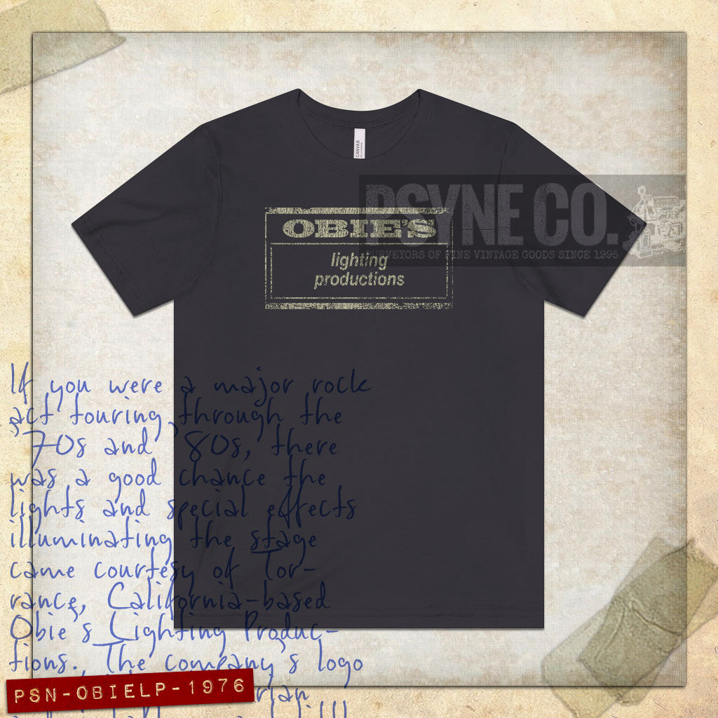 Obie's Lighting Productions 1976 Vintage Men's T-Shirt