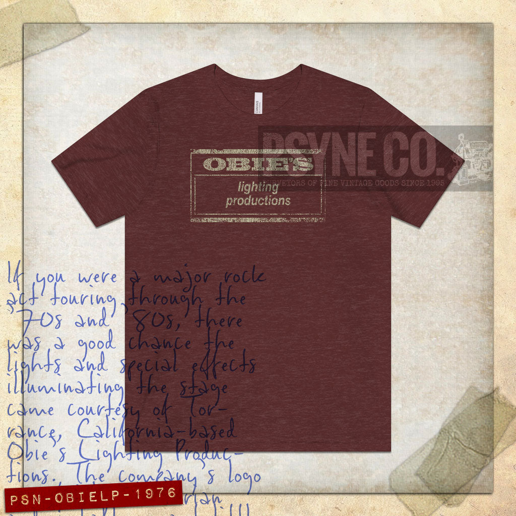 Obie's Lighting Productions 1976 Vintage Men's T-Shirt