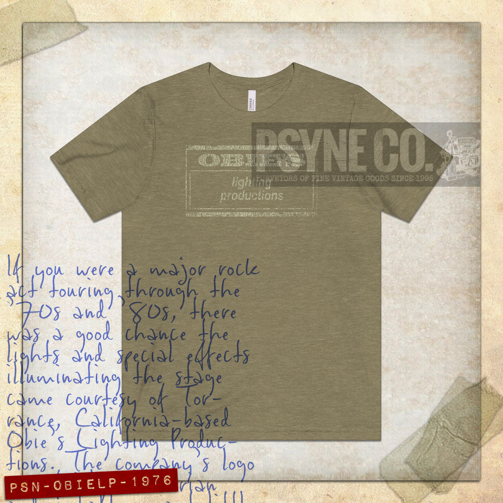 Obie's Lighting Productions 1976 Vintage Men's T-Shirt