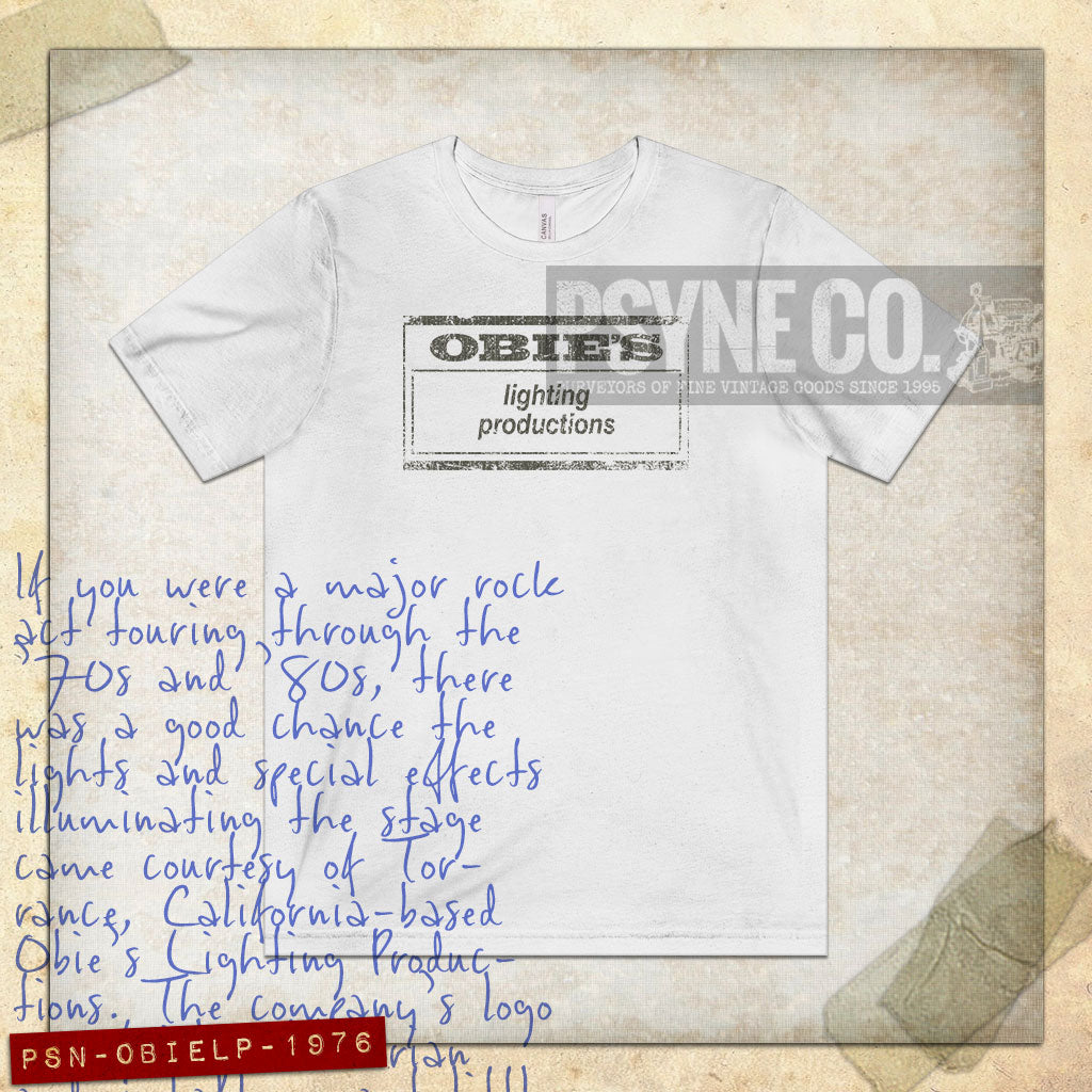 Obie's Lighting Productions 1976 Vintage Men's T-Shirt