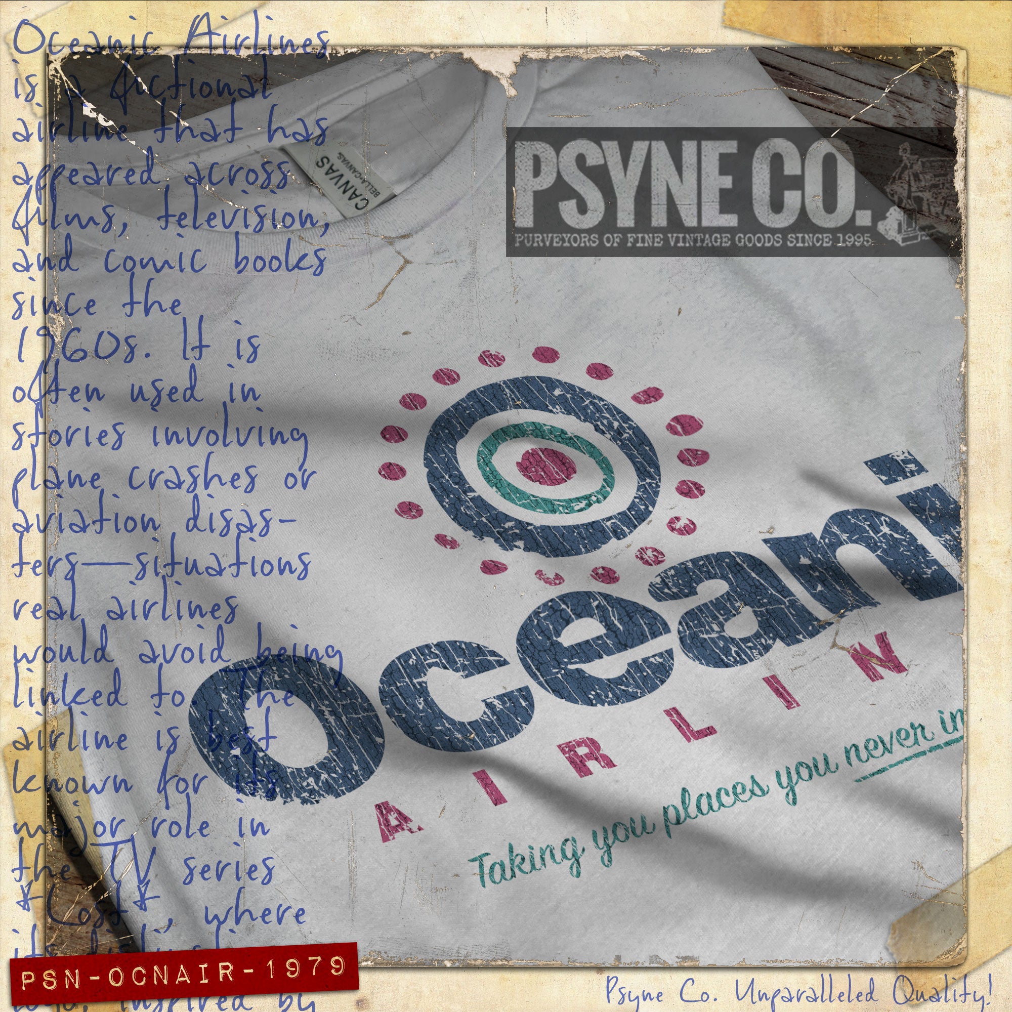 Oceanic Airlines 1979 Vintage Men's T-Shirt