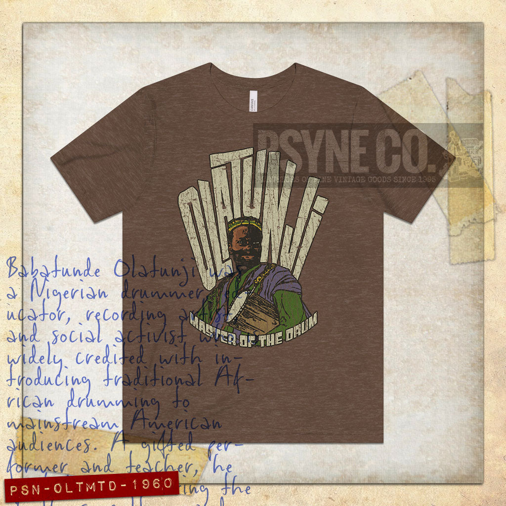 Olatunji Master of The Drum 1960 Vintage Men’s T-Shirt