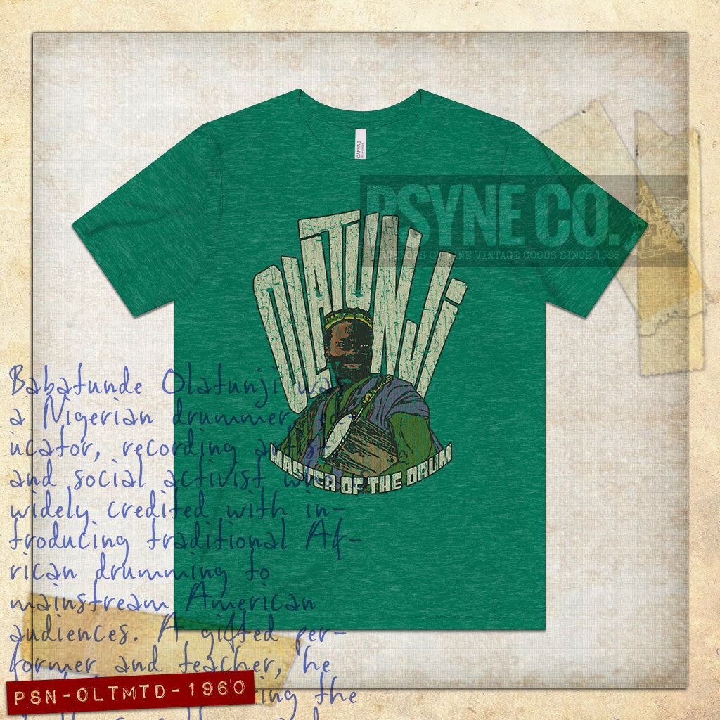 Olatunji Master of The Drum 1960 Vintage Men’s T-Shirt
