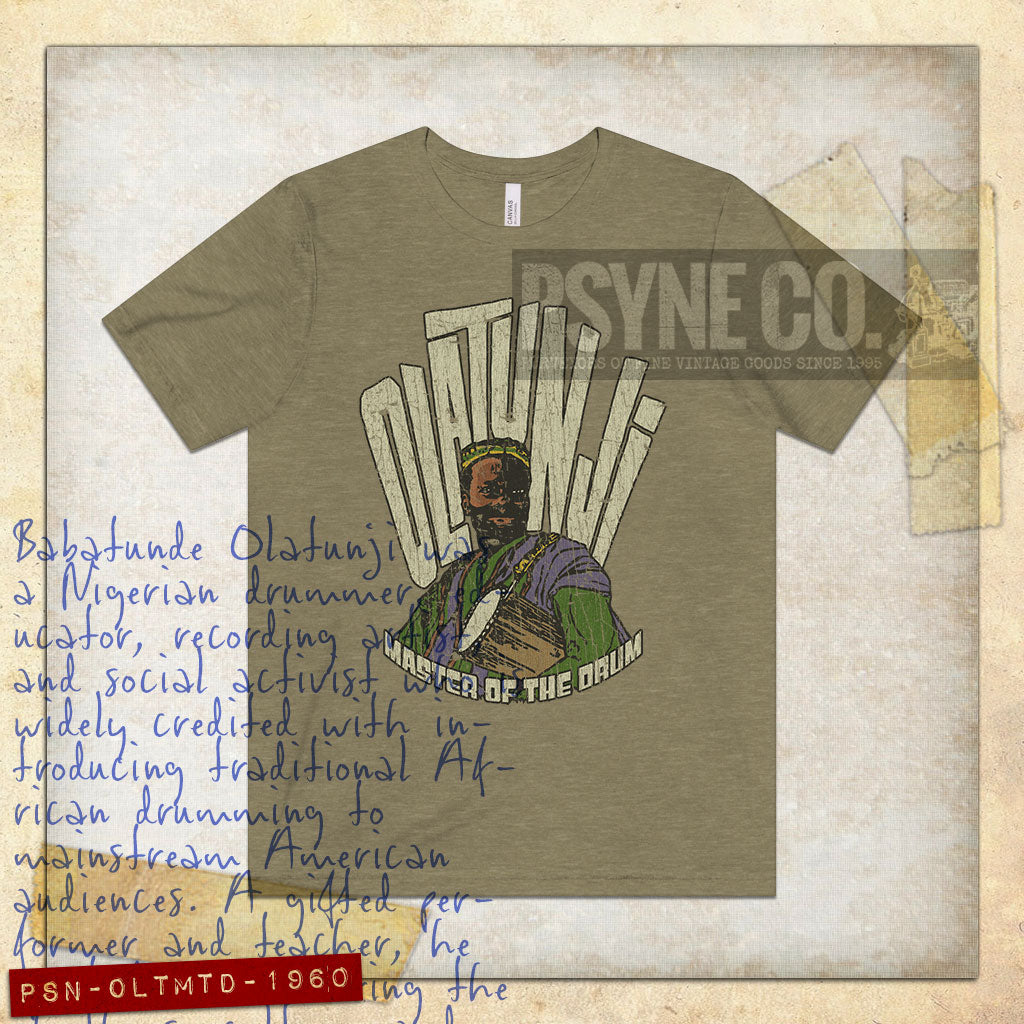Olatunji Master of The Drum 1960 Vintage Men’s T-Shirt