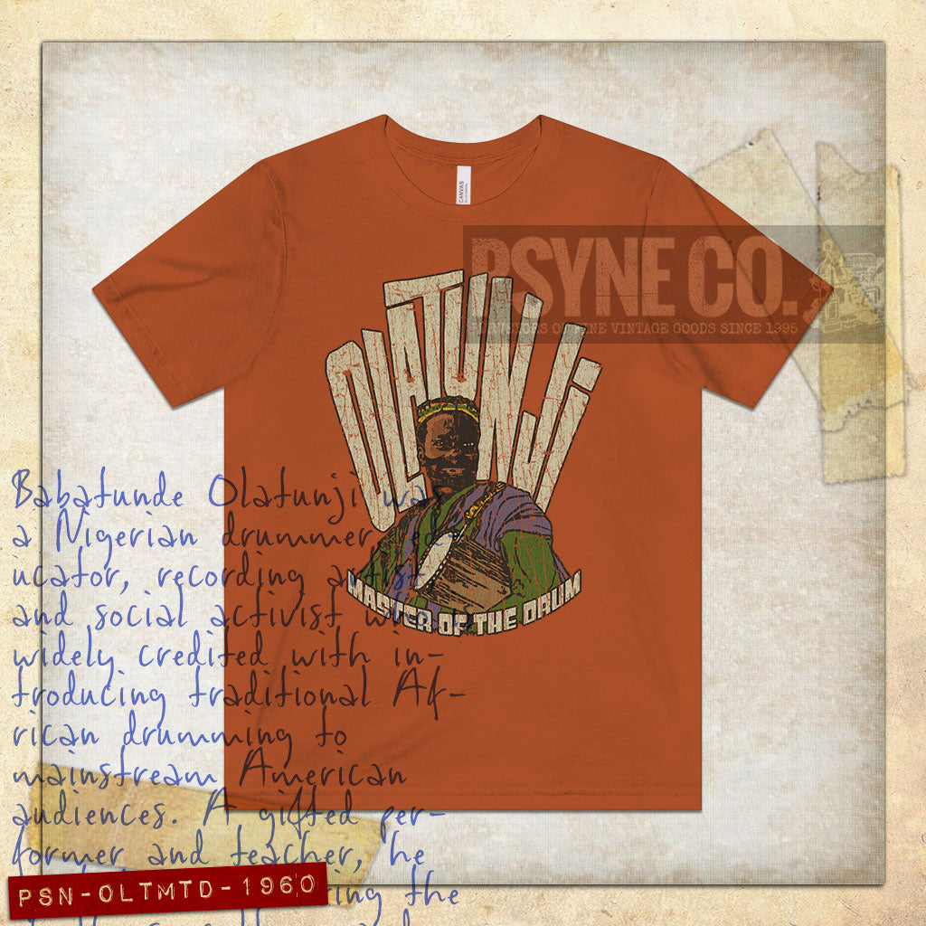 Olatunji Master of The Drum 1960 Vintage Men’s T-Shirt