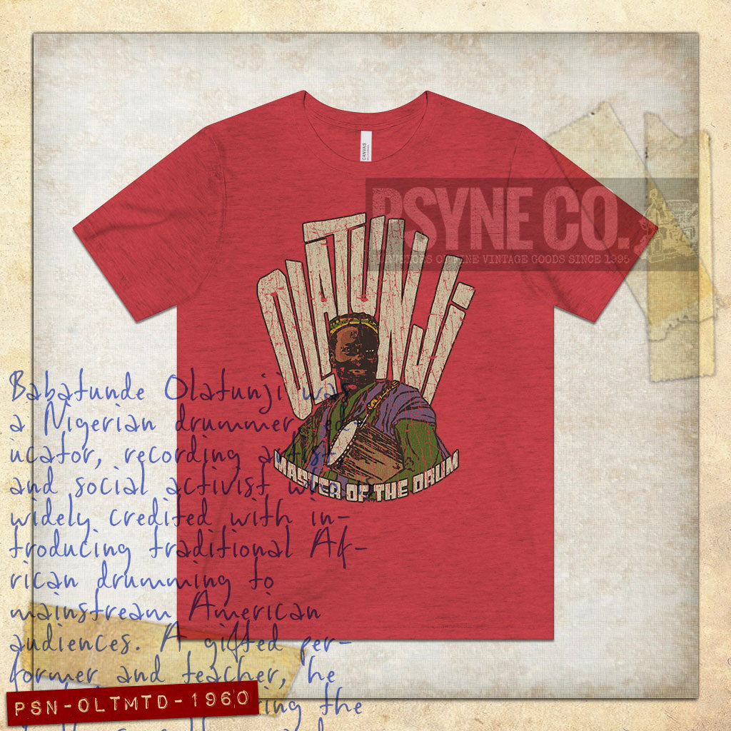 Olatunji Master of The Drum 1960 Vintage Men’s T-Shirt
