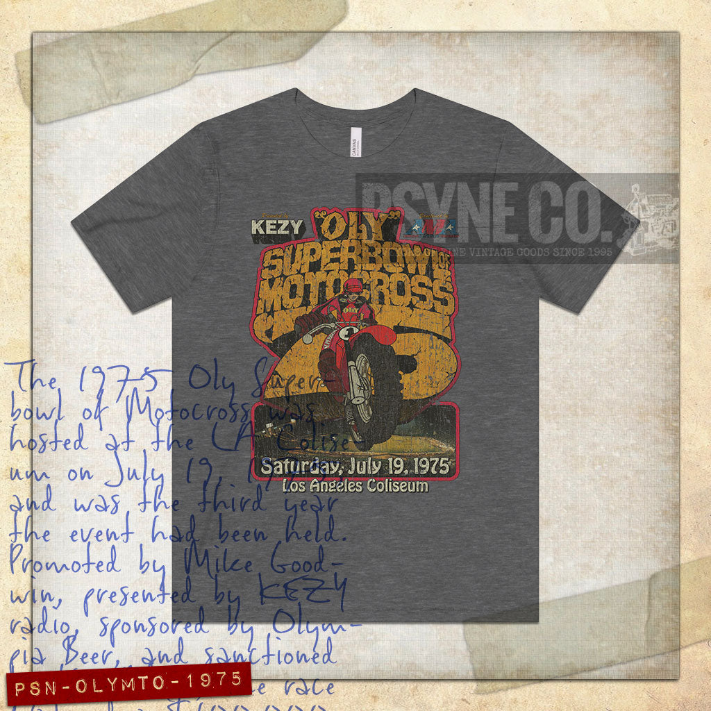 Oly SB Motocross Los Angeles 1975 Vintage Men's T-Shirt